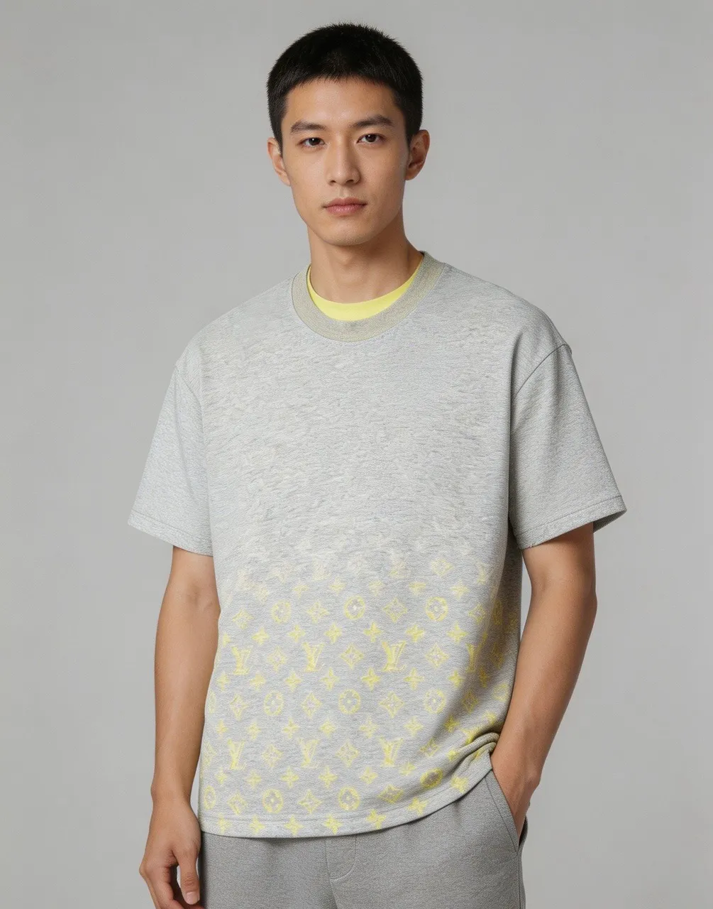 Louis Vuitton/Louis Vuitton 26ss hem presbyopia burnt short sleeves